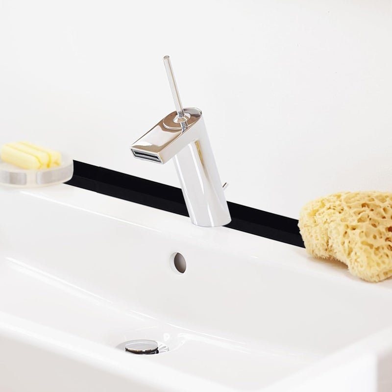 BHUCUTU 3 Rolls 1.5 Inch Caulk Tape Self Adhesive Toilet Caulking Strip Bathroom Sealing Caulk Strip Peel and Stick Bathtub Caulking Tape, 10.5 Feet Each Roll (Black) - Image 3